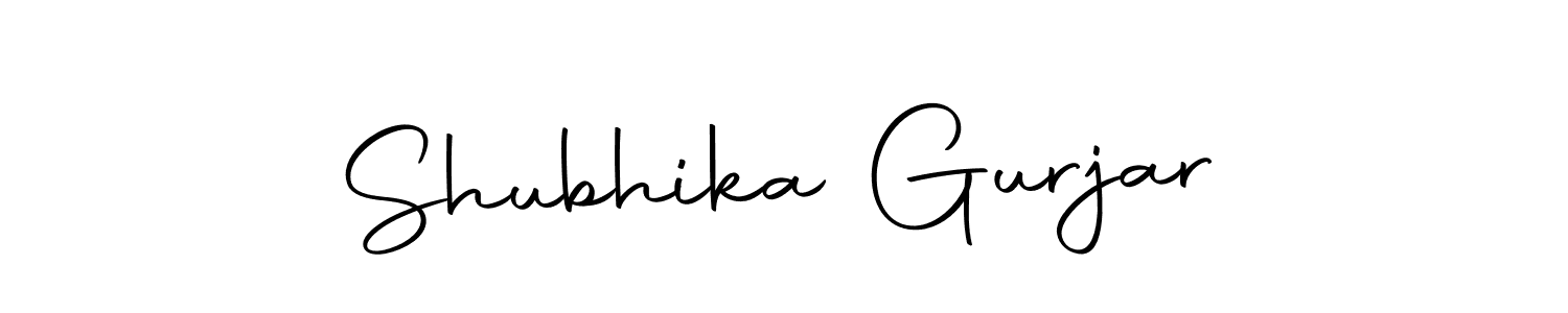 Also we have Shubhika Gurjar name is the best signature style. Create professional handwritten signature collection using Autography-DOLnW autograph style. Shubhika Gurjar signature style 10 images and pictures png