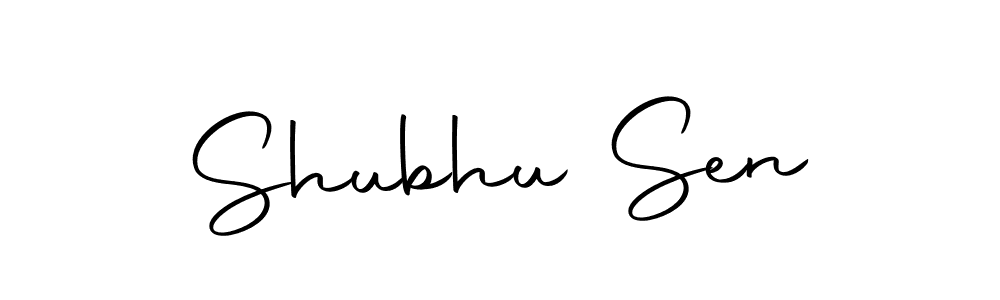 How to make Shubhu Sen name signature. Use Autography-DOLnW style for creating short signs online. This is the latest handwritten sign. Shubhu Sen signature style 10 images and pictures png