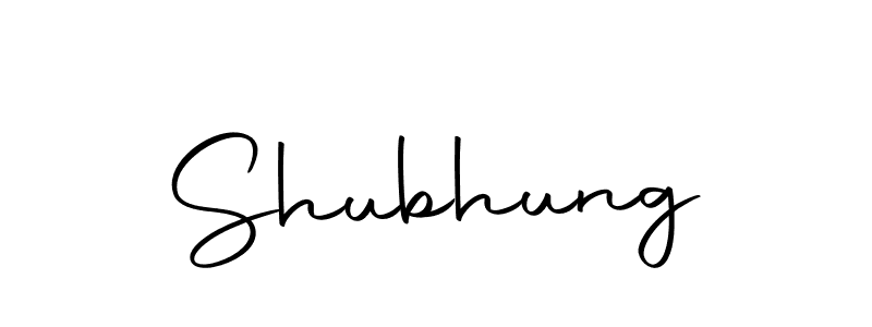 Use a signature maker to create a handwritten signature online. With this signature software, you can design (Autography-DOLnW) your own signature for name Shubhung. Shubhung signature style 10 images and pictures png