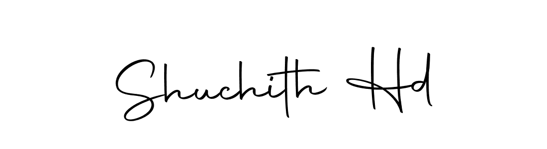 Design your own signature with our free online signature maker. With this signature software, you can create a handwritten (Autography-DOLnW) signature for name Shuchith Hd. Shuchith Hd signature style 10 images and pictures png