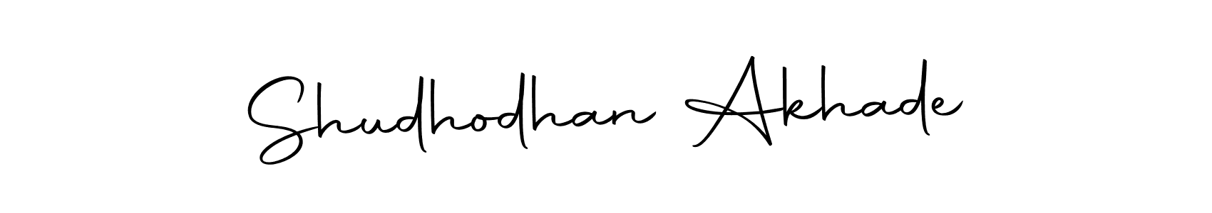 Create a beautiful signature design for name Shudhodhan Akhade. With this signature (Autography-DOLnW) fonts, you can make a handwritten signature for free. Shudhodhan Akhade signature style 10 images and pictures png