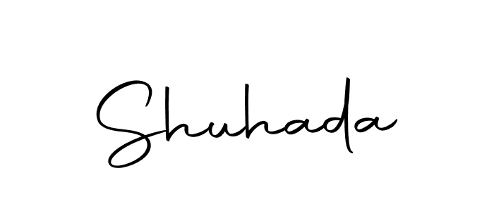Make a beautiful signature design for name Shuhada. Use this online signature maker to create a handwritten signature for free. Shuhada signature style 10 images and pictures png