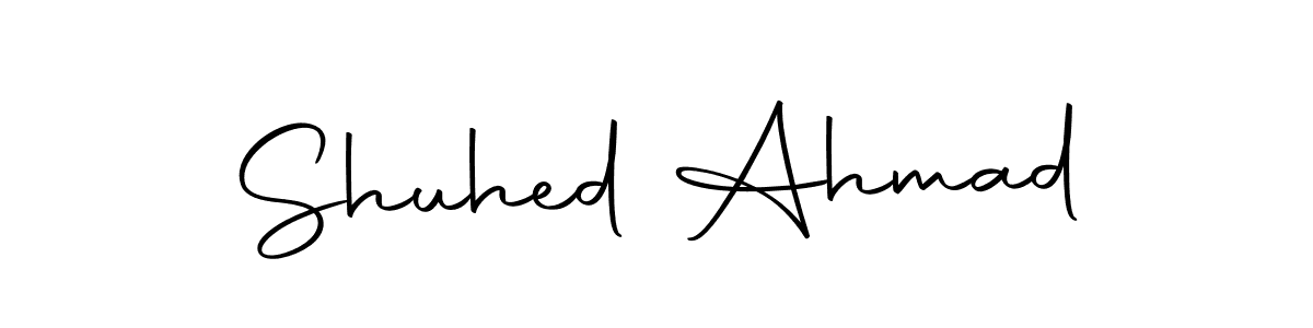 Use a signature maker to create a handwritten signature online. With this signature software, you can design (Autography-DOLnW) your own signature for name Shuhed Ahmad. Shuhed Ahmad signature style 10 images and pictures png