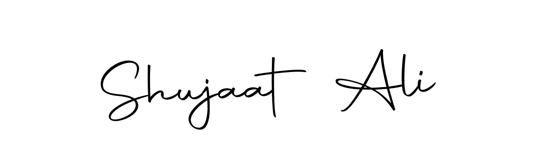 How to make Shujaat Ali name signature. Use Autography-DOLnW style for creating short signs online. This is the latest handwritten sign. Shujaat Ali signature style 10 images and pictures png