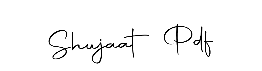 How to make Shujaat Pdf name signature. Use Autography-DOLnW style for creating short signs online. This is the latest handwritten sign. Shujaat Pdf signature style 10 images and pictures png