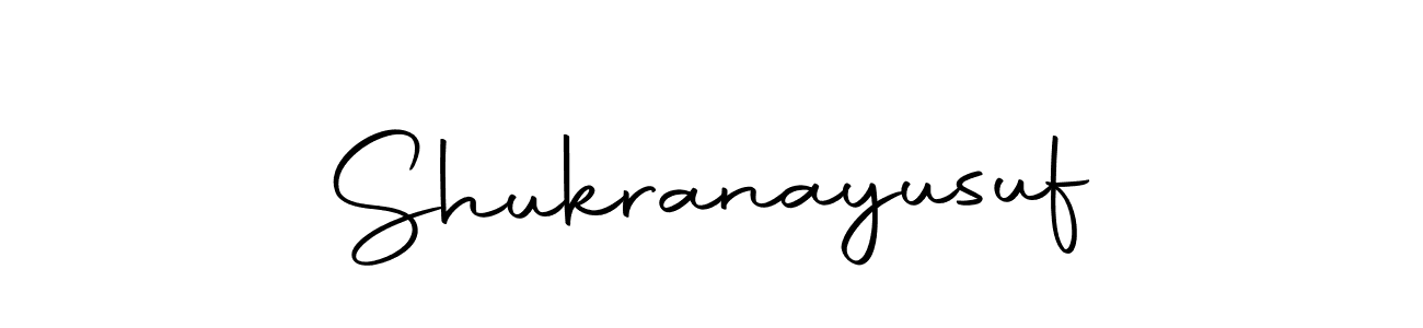 Create a beautiful signature design for name Shukranayusuf. With this signature (Autography-DOLnW) fonts, you can make a handwritten signature for free. Shukranayusuf signature style 10 images and pictures png