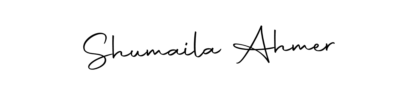Autography-DOLnW is a professional signature style that is perfect for those who want to add a touch of class to their signature. It is also a great choice for those who want to make their signature more unique. Get Shumaila Ahmer name to fancy signature for free. Shumaila Ahmer signature style 10 images and pictures png