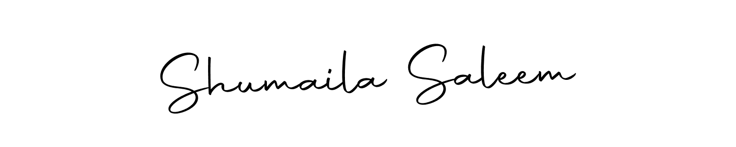 How to make Shumaila Saleem name signature. Use Autography-DOLnW style for creating short signs online. This is the latest handwritten sign. Shumaila Saleem signature style 10 images and pictures png