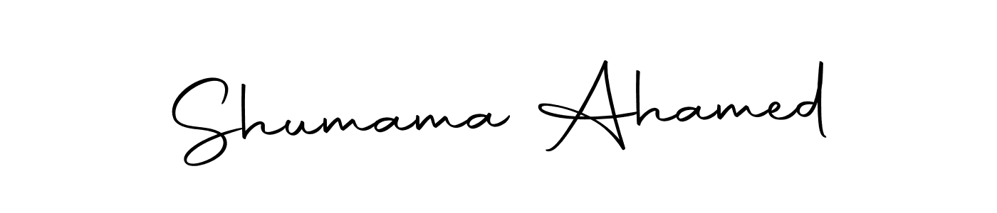 Create a beautiful signature design for name Shumama Ahamed. With this signature (Autography-DOLnW) fonts, you can make a handwritten signature for free. Shumama Ahamed signature style 10 images and pictures png