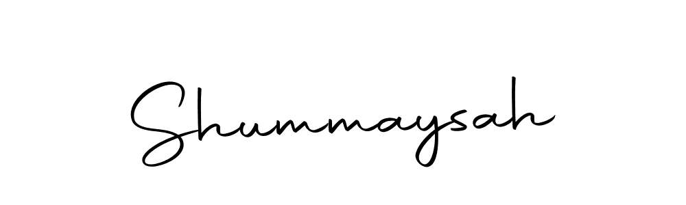 Design your own signature with our free online signature maker. With this signature software, you can create a handwritten (Autography-DOLnW) signature for name Shummaysah. Shummaysah signature style 10 images and pictures png