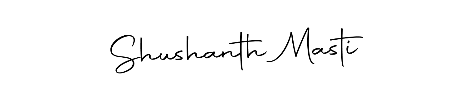 You should practise on your own different ways (Autography-DOLnW) to write your name (Shushanth Masti) in signature. don't let someone else do it for you. Shushanth Masti signature style 10 images and pictures png