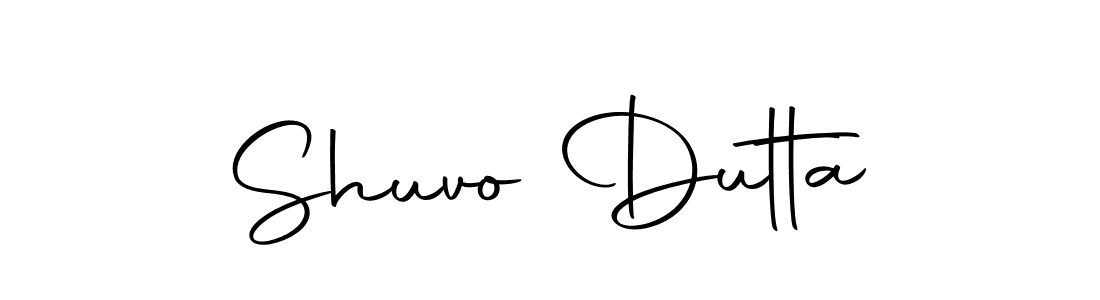 Create a beautiful signature design for name Shuvo Dutta. With this signature (Autography-DOLnW) fonts, you can make a handwritten signature for free. Shuvo Dutta signature style 10 images and pictures png
