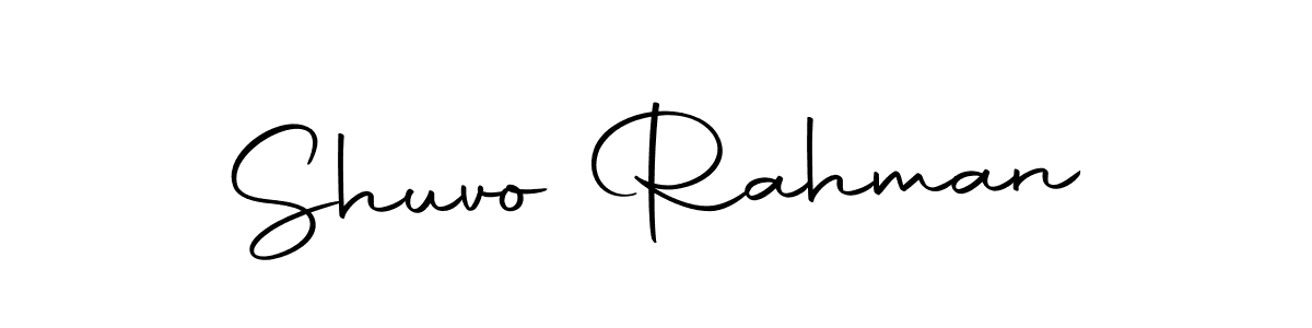 Create a beautiful signature design for name Shuvo Rahman. With this signature (Autography-DOLnW) fonts, you can make a handwritten signature for free. Shuvo Rahman signature style 10 images and pictures png