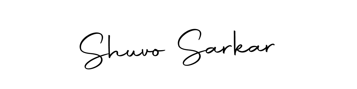 How to make Shuvo Sarkar name signature. Use Autography-DOLnW style for creating short signs online. This is the latest handwritten sign. Shuvo Sarkar signature style 10 images and pictures png