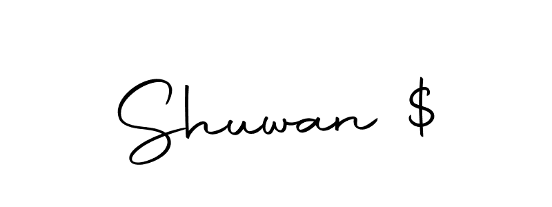 Design your own signature with our free online signature maker. With this signature software, you can create a handwritten (Autography-DOLnW) signature for name Shuwan $. Shuwan $ signature style 10 images and pictures png