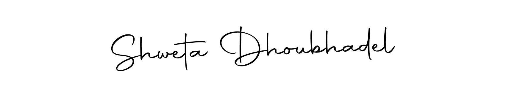 How to make Shweta Dhoubhadel name signature. Use Autography-DOLnW style for creating short signs online. This is the latest handwritten sign. Shweta Dhoubhadel signature style 10 images and pictures png