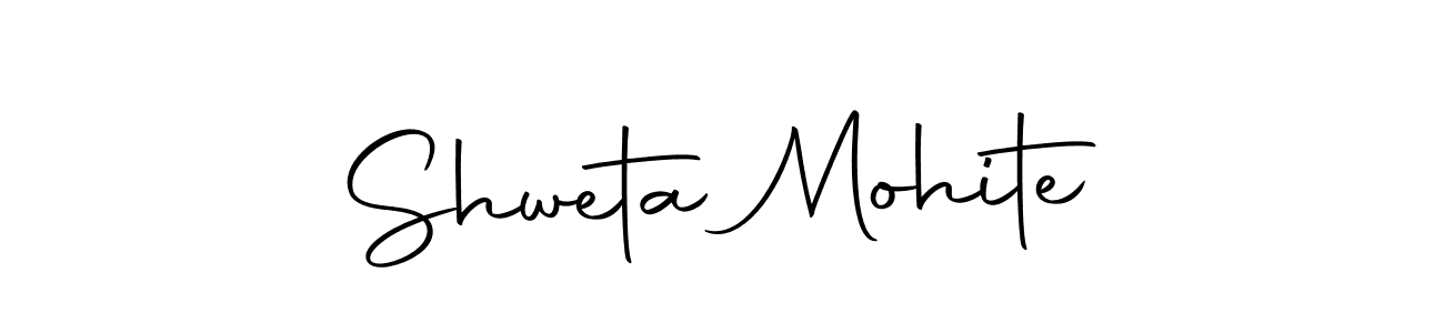 How to make Shweta Mohite name signature. Use Autography-DOLnW style for creating short signs online. This is the latest handwritten sign. Shweta Mohite signature style 10 images and pictures png