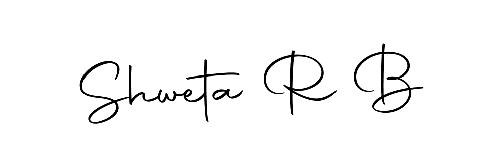 How to make Shweta R B name signature. Use Autography-DOLnW style for creating short signs online. This is the latest handwritten sign. Shweta R B signature style 10 images and pictures png