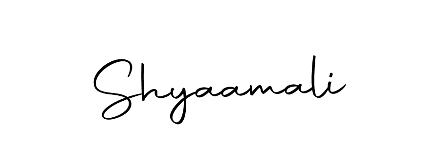 How to make Shyaamali name signature. Use Autography-DOLnW style for creating short signs online. This is the latest handwritten sign. Shyaamali signature style 10 images and pictures png