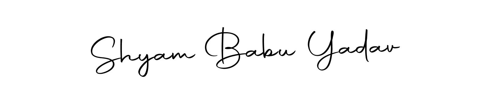 How to make Shyam Babu Yadav name signature. Use Autography-DOLnW style for creating short signs online. This is the latest handwritten sign. Shyam Babu Yadav signature style 10 images and pictures png