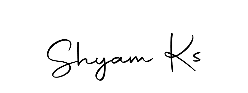 Create a beautiful signature design for name Shyam Ks. With this signature (Autography-DOLnW) fonts, you can make a handwritten signature for free. Shyam Ks signature style 10 images and pictures png