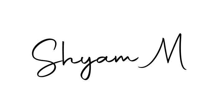 Use a signature maker to create a handwritten signature online. With this signature software, you can design (Autography-DOLnW) your own signature for name Shyam M. Shyam M signature style 10 images and pictures png