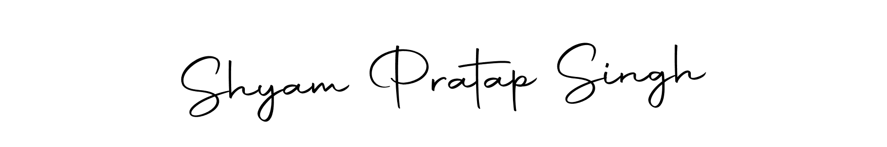 How to make Shyam Pratap Singh name signature. Use Autography-DOLnW style for creating short signs online. This is the latest handwritten sign. Shyam Pratap Singh signature style 10 images and pictures png