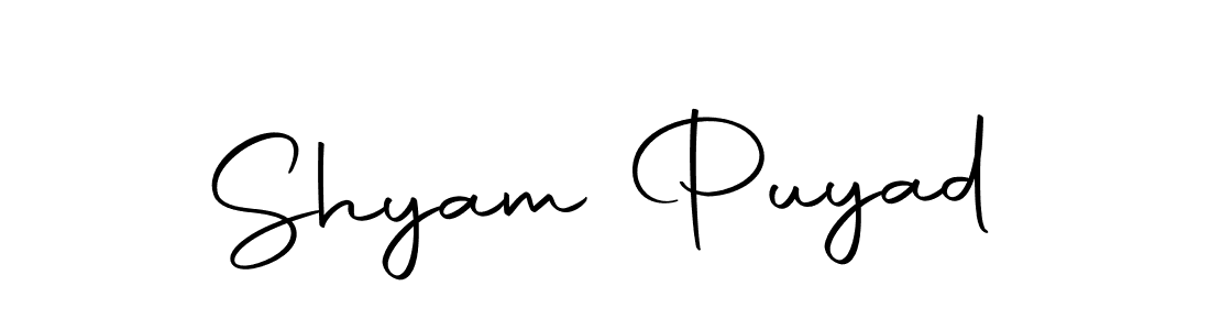 if you are searching for the best signature style for your name Shyam Puyad. so please give up your signature search. here we have designed multiple signature styles  using Autography-DOLnW. Shyam Puyad signature style 10 images and pictures png