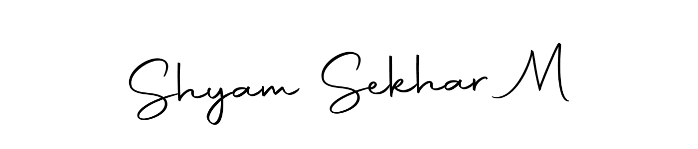 if you are searching for the best signature style for your name Shyam Sekhar M. so please give up your signature search. here we have designed multiple signature styles  using Autography-DOLnW. Shyam Sekhar M signature style 10 images and pictures png