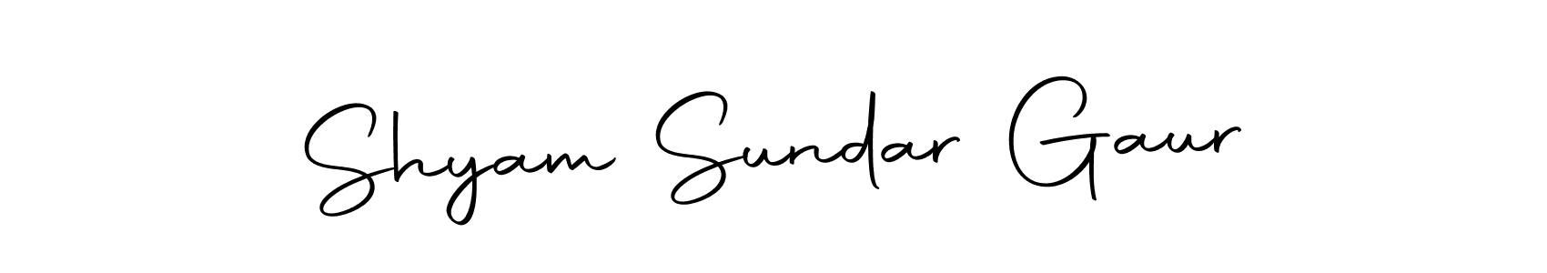 You should practise on your own different ways (Autography-DOLnW) to write your name (Shyam Sundar Gaur) in signature. don't let someone else do it for you. Shyam Sundar Gaur signature style 10 images and pictures png