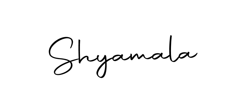Use a signature maker to create a handwritten signature online. With this signature software, you can design (Autography-DOLnW) your own signature for name Shyamala. Shyamala signature style 10 images and pictures png