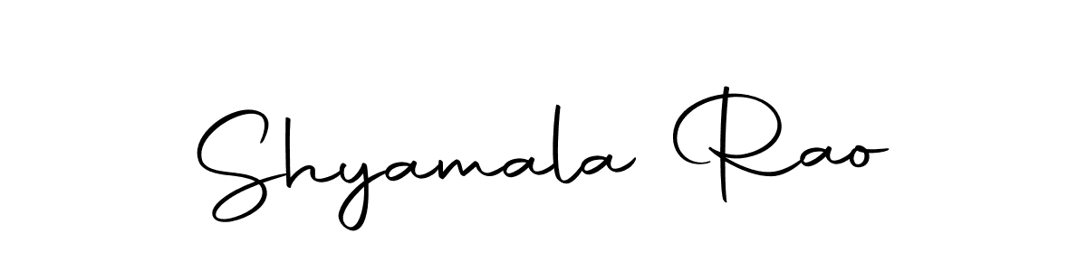 You should practise on your own different ways (Autography-DOLnW) to write your name (Shyamala Rao) in signature. don't let someone else do it for you. Shyamala Rao signature style 10 images and pictures png