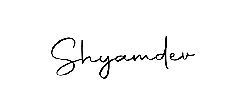 You can use this online signature creator to create a handwritten signature for the name Shyamdev. This is the best online autograph maker. Shyamdev signature style 10 images and pictures png