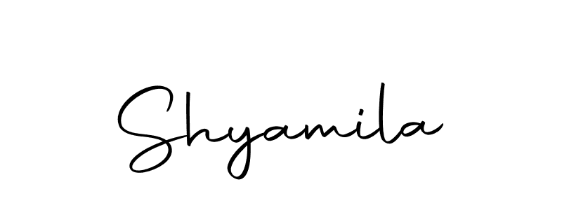 Make a beautiful signature design for name Shyamila. With this signature (Autography-DOLnW) style, you can create a handwritten signature for free. Shyamila signature style 10 images and pictures png