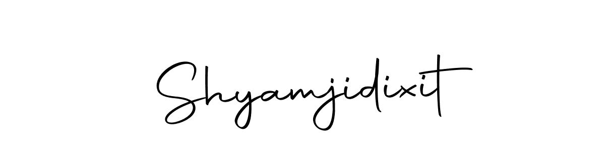 Use a signature maker to create a handwritten signature online. With this signature software, you can design (Autography-DOLnW) your own signature for name Shyamjidixit. Shyamjidixit signature style 10 images and pictures png