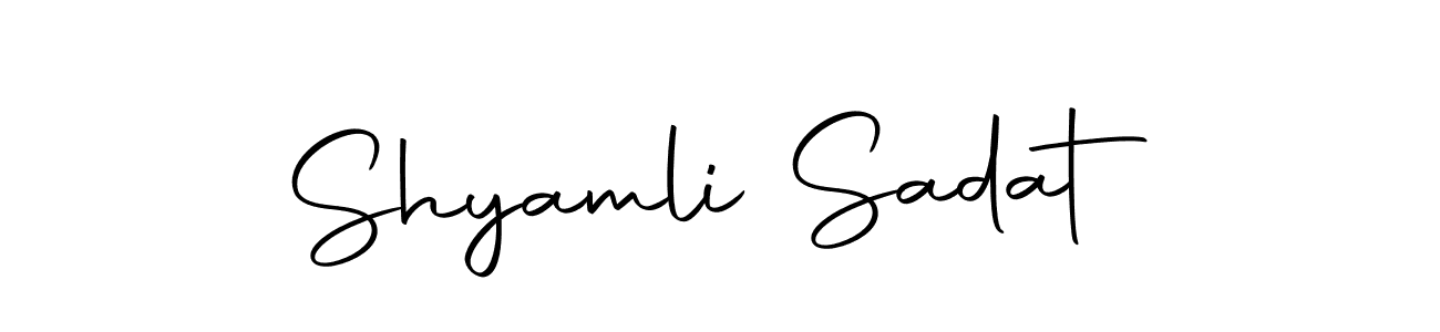 How to make Shyamli Sadat name signature. Use Autography-DOLnW style for creating short signs online. This is the latest handwritten sign. Shyamli Sadat signature style 10 images and pictures png