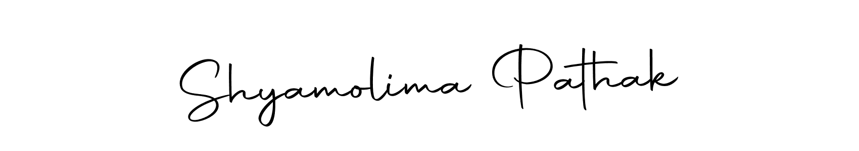 The best way (Autography-DOLnW) to make a short signature is to pick only two or three words in your name. The name Shyamolima Pathak include a total of six letters. For converting this name. Shyamolima Pathak signature style 10 images and pictures png