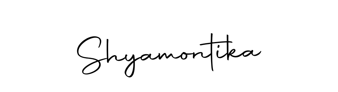 Autography-DOLnW is a professional signature style that is perfect for those who want to add a touch of class to their signature. It is also a great choice for those who want to make their signature more unique. Get Shyamontika name to fancy signature for free. Shyamontika signature style 10 images and pictures png