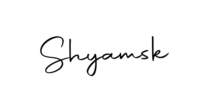 Design your own signature with our free online signature maker. With this signature software, you can create a handwritten (Autography-DOLnW) signature for name Shyamsk. Shyamsk signature style 10 images and pictures png