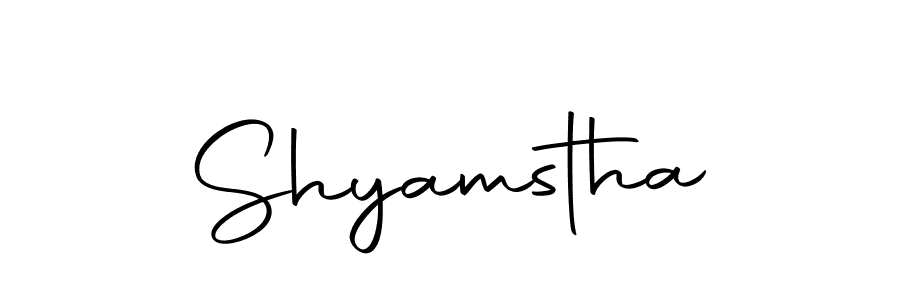 The best way (Autography-DOLnW) to make a short signature is to pick only two or three words in your name. The name Shyamstha include a total of six letters. For converting this name. Shyamstha signature style 10 images and pictures png