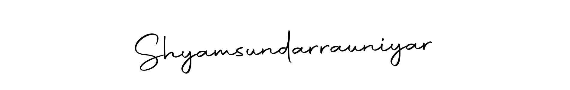 The best way (Autography-DOLnW) to make a short signature is to pick only two or three words in your name. The name Shyamsundarrauniyar include a total of six letters. For converting this name. Shyamsundarrauniyar signature style 10 images and pictures png