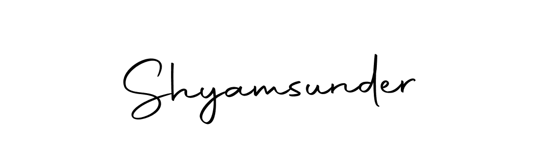 You should practise on your own different ways (Autography-DOLnW) to write your name (Shyamsunder) in signature. don't let someone else do it for you. Shyamsunder signature style 10 images and pictures png