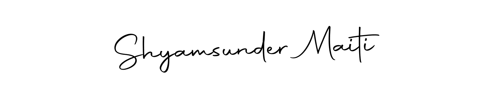You should practise on your own different ways (Autography-DOLnW) to write your name (Shyamsunder Maiti) in signature. don't let someone else do it for you. Shyamsunder Maiti signature style 10 images and pictures png