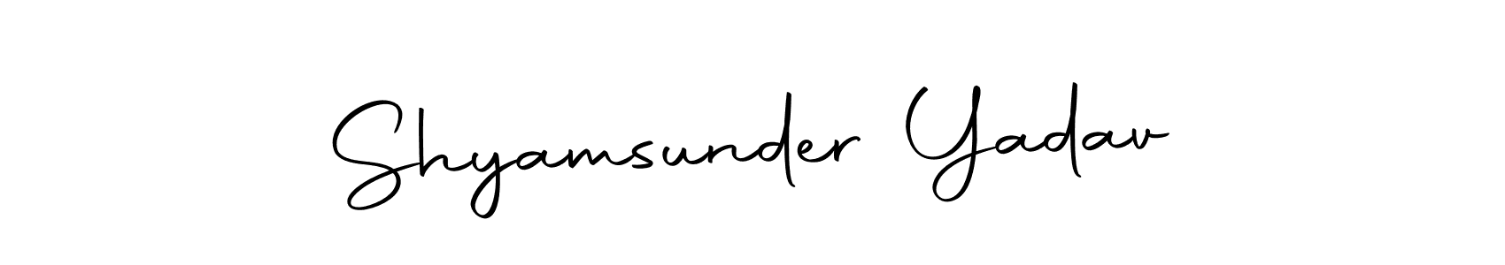 You should practise on your own different ways (Autography-DOLnW) to write your name (Shyamsunder Yadav) in signature. don't let someone else do it for you. Shyamsunder Yadav signature style 10 images and pictures png
