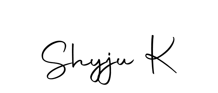 Design your own signature with our free online signature maker. With this signature software, you can create a handwritten (Autography-DOLnW) signature for name Shyju K. Shyju K signature style 10 images and pictures png