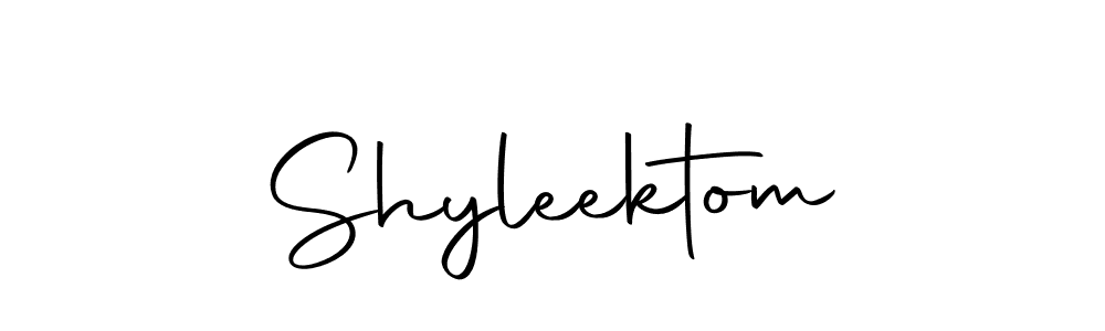 Create a beautiful signature design for name Shyleektom. With this signature (Autography-DOLnW) fonts, you can make a handwritten signature for free. Shyleektom signature style 10 images and pictures png