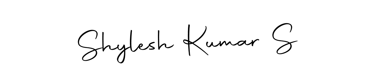 How to make Shylesh Kumar S name signature. Use Autography-DOLnW style for creating short signs online. This is the latest handwritten sign. Shylesh Kumar S signature style 10 images and pictures png