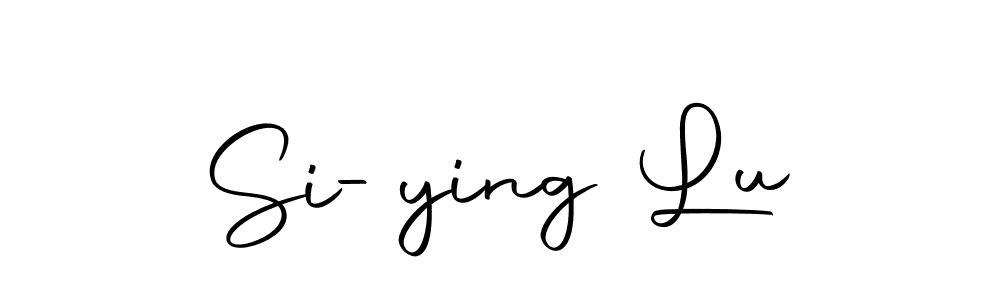 You should practise on your own different ways (Autography-DOLnW) to write your name (Si-ying Lu) in signature. don't let someone else do it for you. Si-ying Lu signature style 10 images and pictures png
