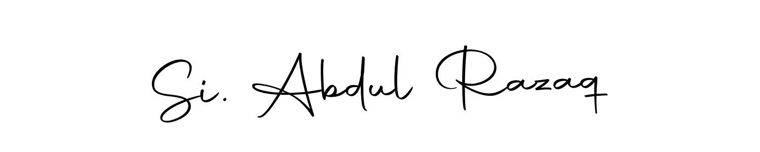 Use a signature maker to create a handwritten signature online. With this signature software, you can design (Autography-DOLnW) your own signature for name Si. Abdul Razaq. Si. Abdul Razaq signature style 10 images and pictures png