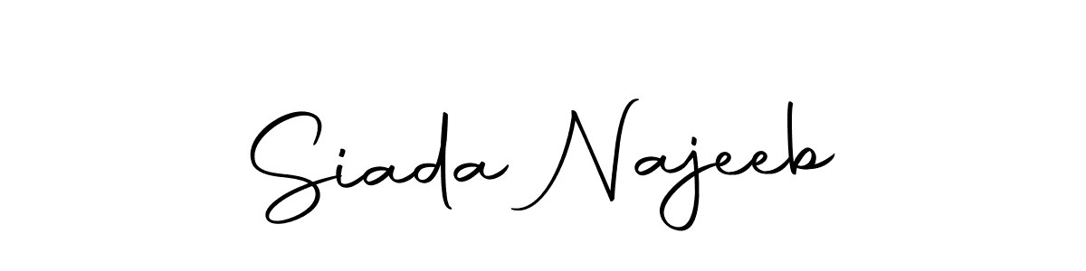 You can use this online signature creator to create a handwritten signature for the name Siada Najeeb. This is the best online autograph maker. Siada Najeeb signature style 10 images and pictures png